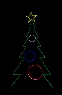 Christmas led tree Foto stock