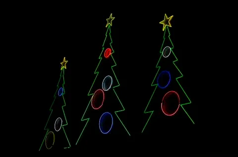 Christmas led trees Stock Photos