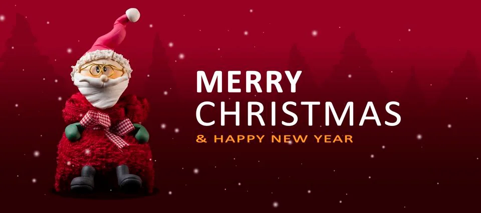 Christmas letter with santa image Stock Photos