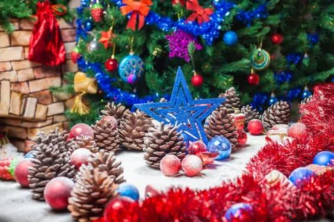 Christmas light background Stock Photos