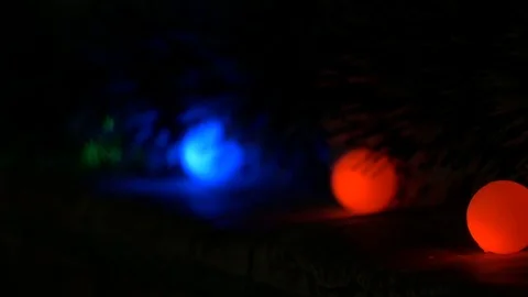 Christmas light balls close up Video stock 82704295