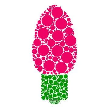 Christmas light bulb dots isolated on white background Stock Illustration