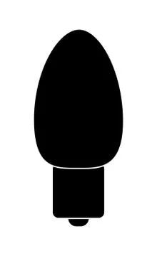 Christmas light bulb silhouette vector symbol, icon  design. Winter illustrat Stock Illustration
