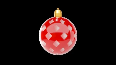 Christmas Light Bulb with Transparent Background in 3D Animation Stock Footage 309319111