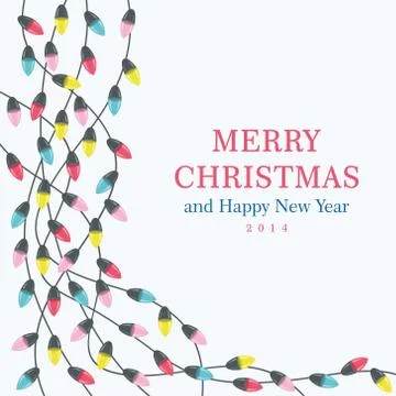 Christmas light bulbs set Stock Illustration