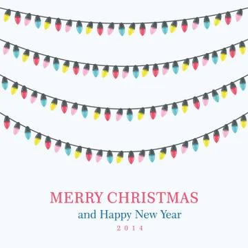 Christmas light bulbs set Stock Illustration