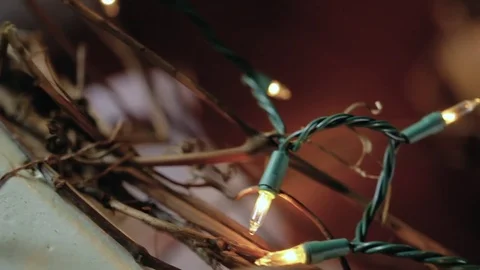 Christmas Light Decoration Close Up Stock Footage 73836826