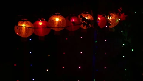 Christmas Light Decoration Stock Footage 145419474