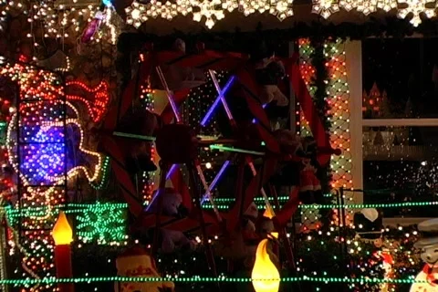 Christmas Light Display (3) Видео 590982