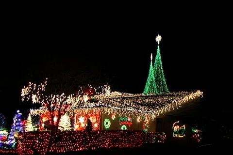 Christmas Light Display (4) Видео 590988