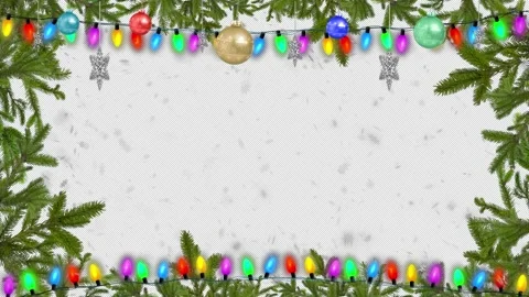 Christmas Light Frame Stock Footage 164315480