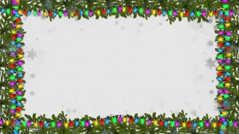 Christmas Light Frame Stock Footage 167070617