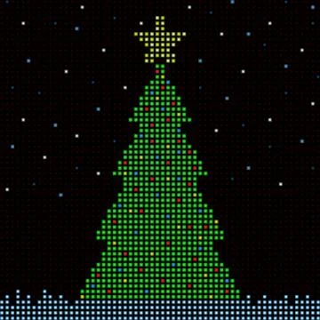 Christmas light mosaic Stock Illustration