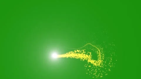 Christmas light particle trail moving softly on green screen background Stock Footage 320866755