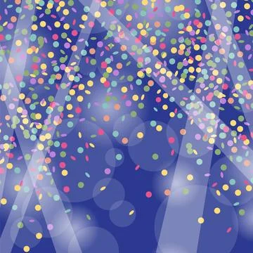Christmas light pattern. Colored circle confetti background. Element of Stock Illustration