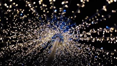 A Christmas light tree taken from inside. Stock Footage 225338240