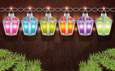 Christmas light vector Stock Illustration