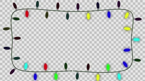 Christmas lights with alpha channel Stock Footage 64706346