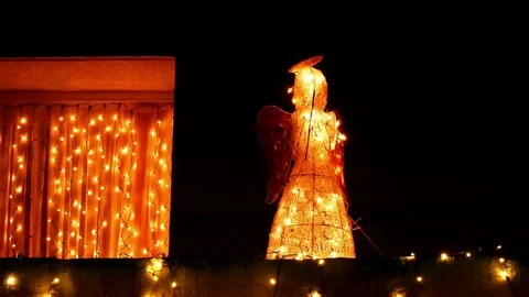 Christmas Lights Angel Video stock 83432409