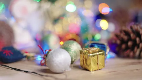 Christmas lights background Stock Footage 161592668