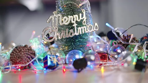 Christmas lights background Stock Footage 161594730