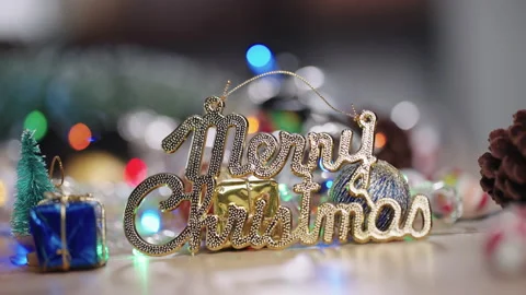 Christmas lights background Stock Footage 161598915