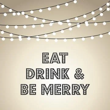 Christmas Lights Background Stock Illustration