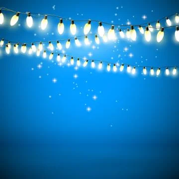 Christmas lights background Stock Illustration
