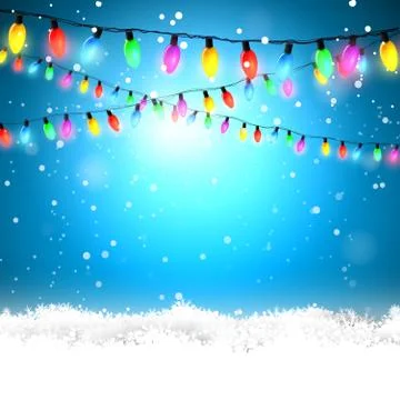 Christmas lights background Stock Illustration