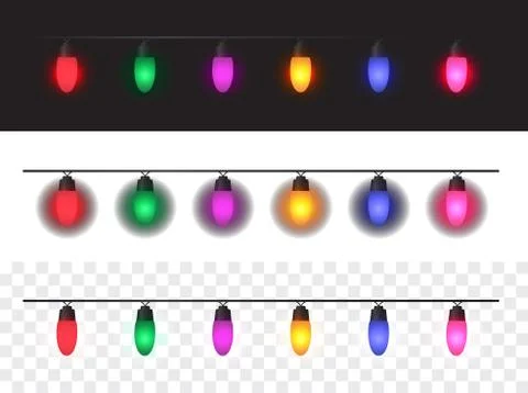 Christmas lights background 库存插图