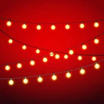 Christmas Lights Background Stock Illustration