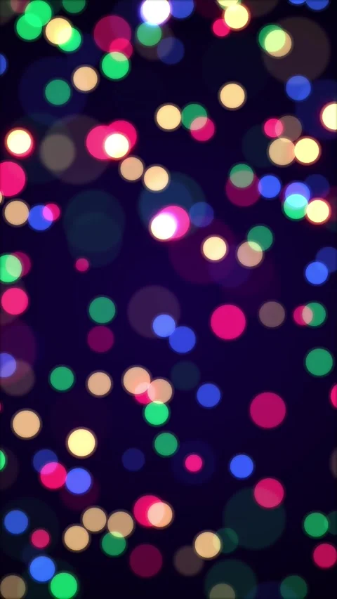Christmas Lights Background with Multi-Colored Bokeh Particles. Stock Footage 321184578