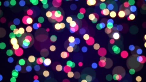 Christmas Lights Background with Multi-Colored Bokeh Particles. Stock Footage 321184581