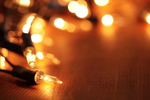 Christmas lights background Stock Photos