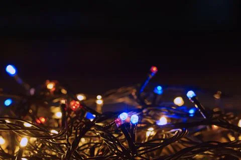 Christmas lights as background Stock Photos