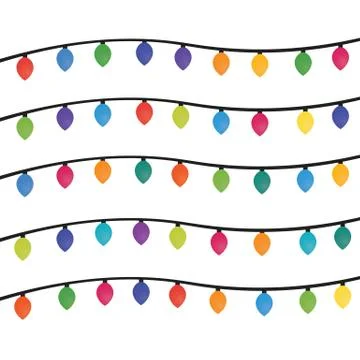 Christmas lights background, Vector by EPS10 Stock Illustration