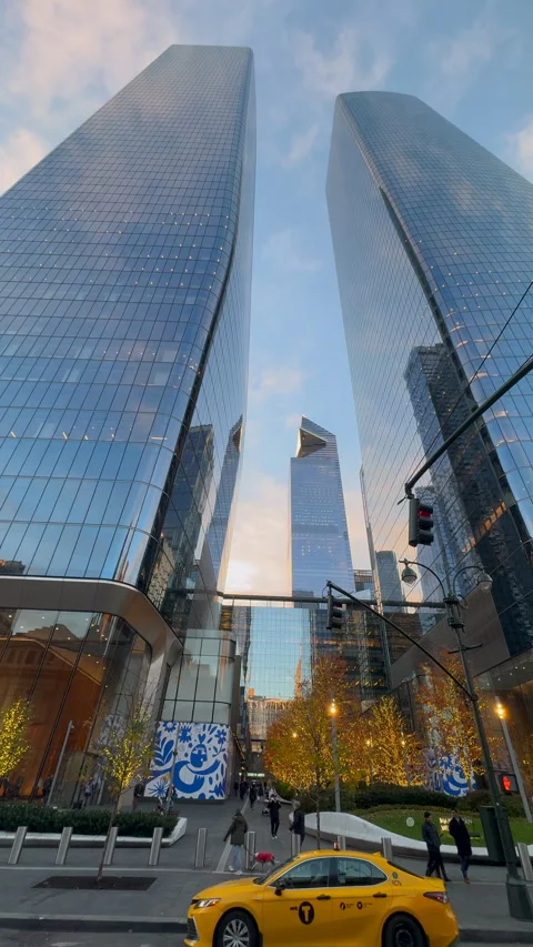 Christmas lights begin to lit on Hudson Yards for Holiday Season on 2025 Stock Footage 321511283