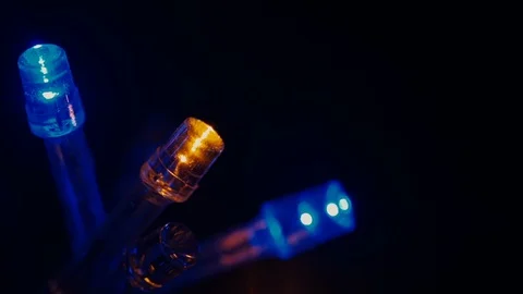 Christmas lights on black background 動画素材 119920788