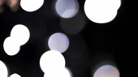 Christmas lights on black background Stock Footage 137788844