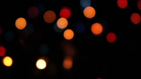 Christmas lights blinking with bokeh effect Stock Footage 133740097