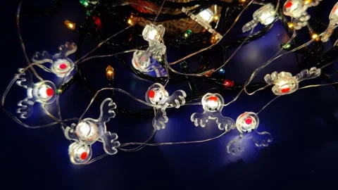 Christmas lights with blur Stock Footage 322677383
