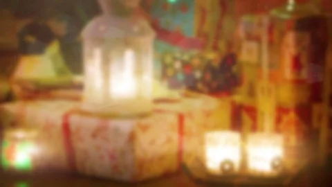 Christmas Lights Blurred Background Stock Footage 82123853