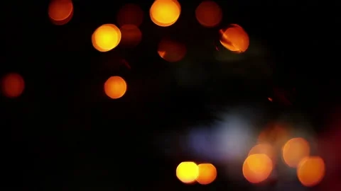 Christmas lights bokeh effect on dark background new year party Stock Footage 163583165