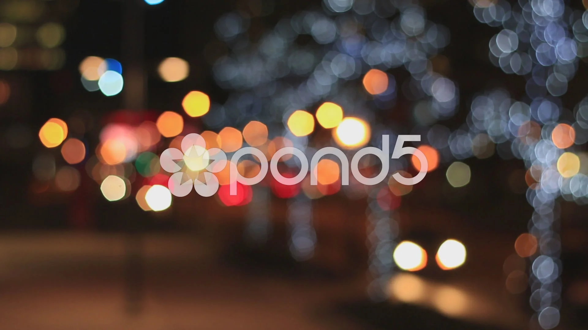 night time christmas bokeh video