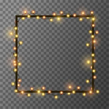 Christmas Lights Border Illustrazione stock