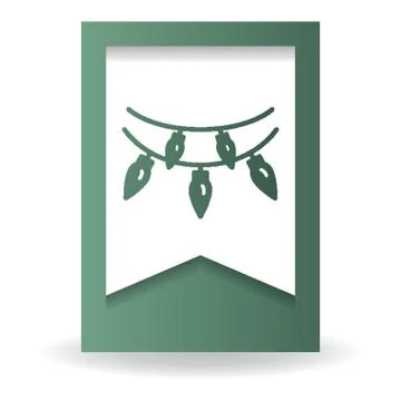 Christmas Lights Button Illustrazione stock