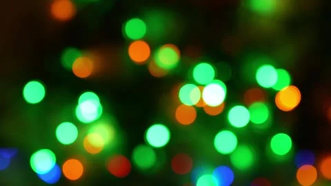 Christmas lights captured in bokeh style Stock Footage 289406489