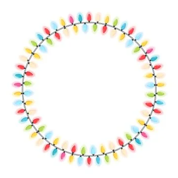 Christmas Lights - Circle Stock Illustration