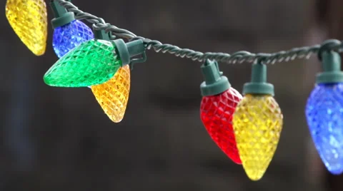 Christmas Lights Close up Stock Footage 35517278