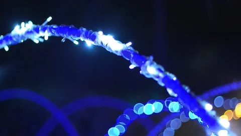 Christmas Lights Closeup Blinking 4K 29.97 Stock-Footage 100637752